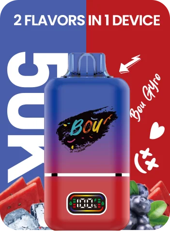 Bou Gyro 50.000 caladas – vaper desechable dos sabores en uno: Lush Ice y Blueberry Watermelon