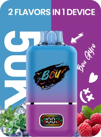 Bou Gyro 50.000 caladas – vaper desechable dos sabores en uno: Mr Blue y Blueberry Sour Raspberry