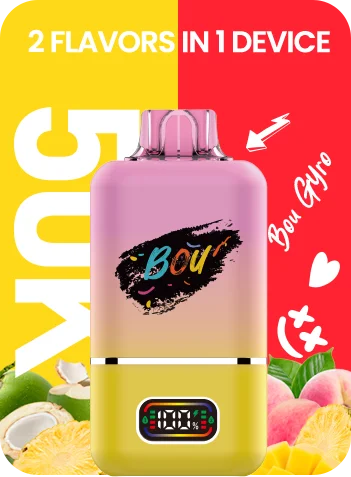 Bou Gyro 50.000 caladas – vaper desechable dos sabores en uno: Pineapple Coconut y Peach Mango Pineapple