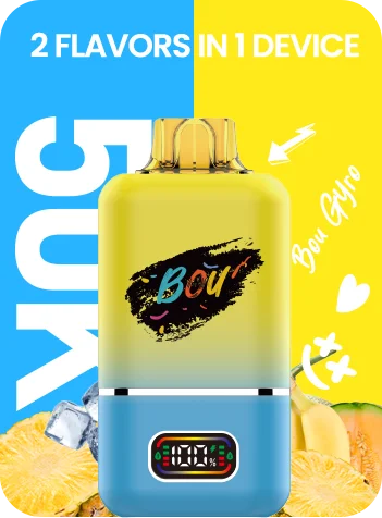 Bou Gyro 50.000 caladas – vaper desechable dos sabores en uno: Pineapple Ice y Melon Banana Pineapple