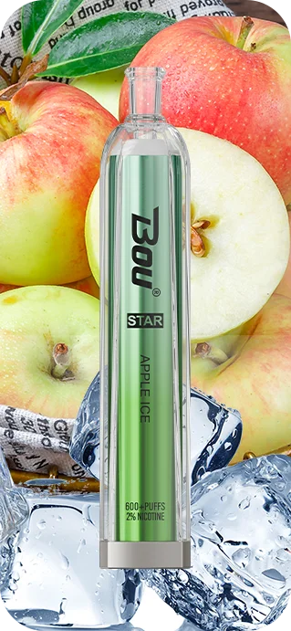Bou star 600 caladas - vaper pequeño desechable España sabor Apple Ice