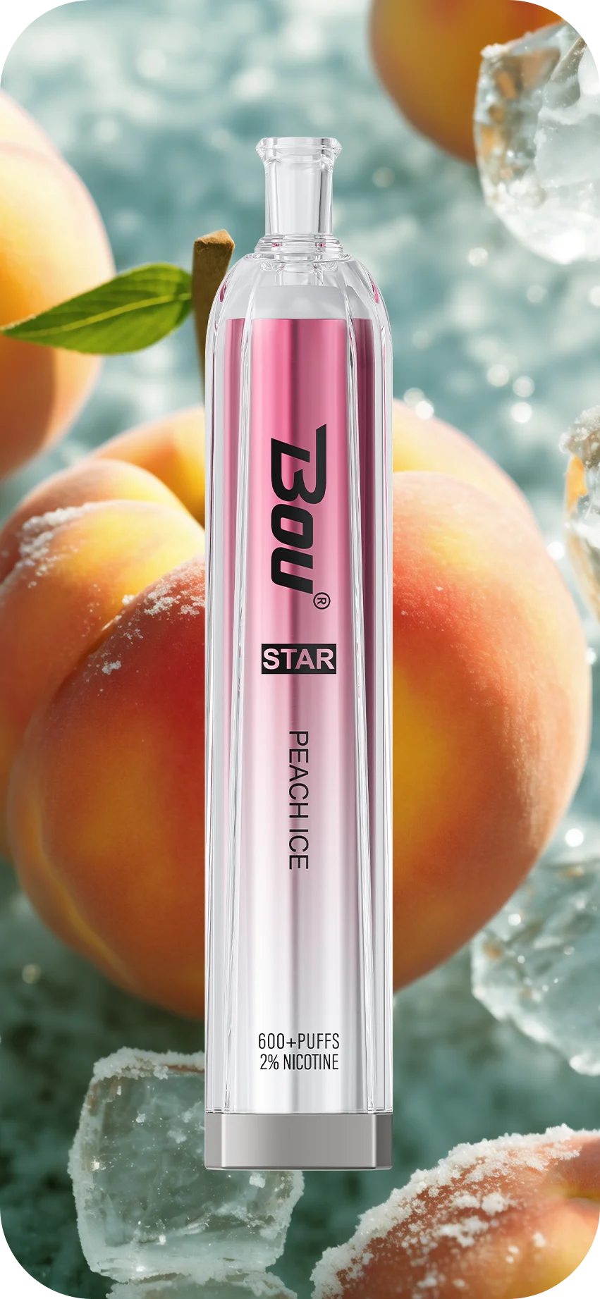 Bou star 600 caladas - comprar vaper pequeño desechable España sabor peach ice